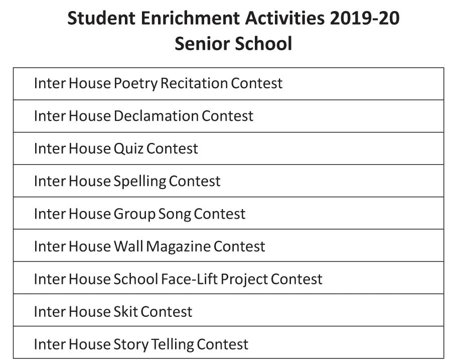 activity schedule partap public school activity schedule